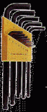 Ball Point "L" Hex Wrench, inches, 13 per set