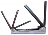 SPI Folding Hex Key Wrench Set, Large 5 Keys, British
