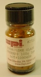 Calibrated Glass Microspheres, Soda Lime, 90&micro;m, 1g vial, NIST Traceable