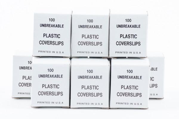 Plastic Cover Slips 22x22 mm x 7 mils (0.157mm) Thick Pack of 1000 (Available While Supplies Last)