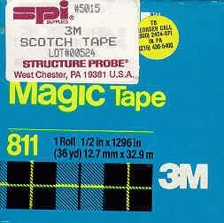 3M Magic Tape, Code 811, 0.5in. (12.5 mm) x 36 yds. (32.9 m) long