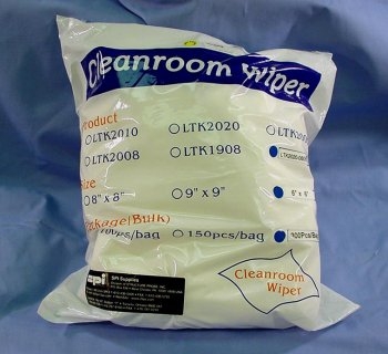 SPI-CleanWipes 100% Polyester Wipers (Class 1 Cleanroom) 9x9in (22.9x22.9cm) 150/bag
