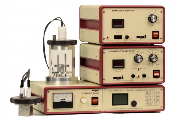 SPI-Module Sputter Coater with Carbon Module and Etch and QCTM w/o Pump 220v 50/60 Hz CE Certified