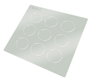 Ceramic Grids, 3mm.diameter, 200 mesh, 50nm film, pk of 9 grids on a wafer