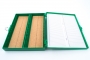 SPI Supplies Brand 100 Slide Box Cork Lined Bottom Green