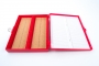SPI Supplies Brand 100 Slide Box Cork Lined Bottom Red