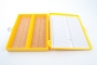 SPI Supplies Brand 100 Slide Box Cork Lined Bottom Yellow
