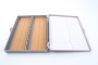SPI Supplies Brand 100 Slide Box Cork Lined Bottom Gray