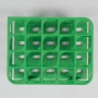 SPI Supplies Half Size Test Tube Racks, 20 mm Delrin 20 Places 100x127x83 mm Green, Each (AWSL)