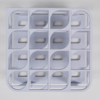 SPI Supplies Brand Half Size Test Tube Racks, 25 mm Delrin 16 Places 120x122x92 mm White