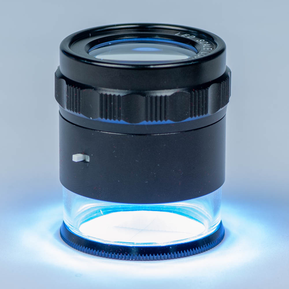 10X Loupe Magnifier With LED And Metric Scale 02233 AB SPI Supplies