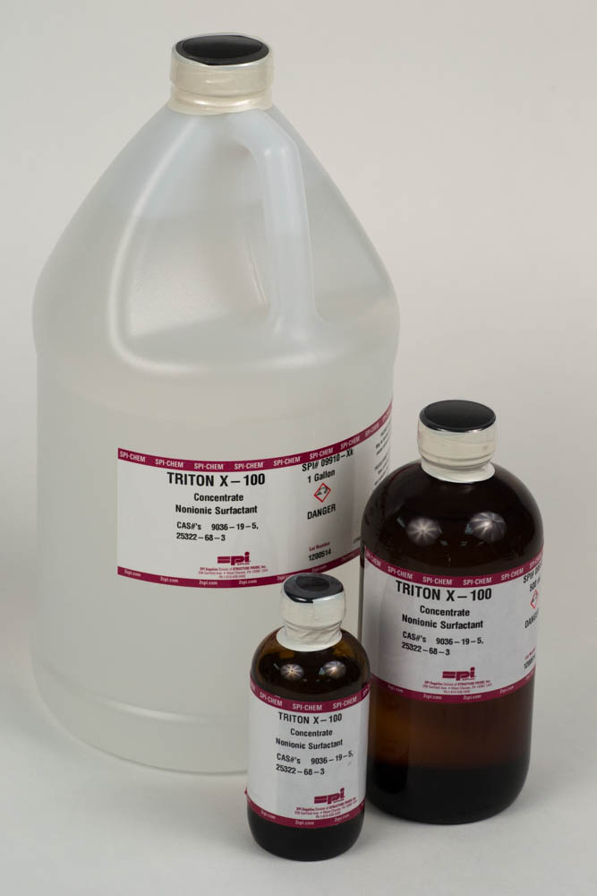 Triton X100 Nonionic Surfactant Octyl Phenol Ethoxylate Ether | Z09910 SPI Supplies