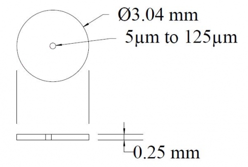 3.04mm O.D. x 0.25mm thick