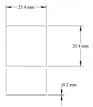 SPI Supplies Quartz Cover Slip, 25.4 mm x25.4 mm (1 in.), Thickness #1 (0.15-0.18mm),each