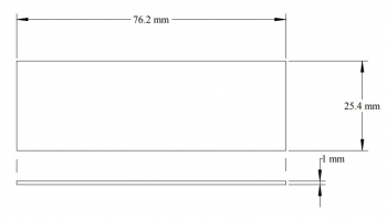 Electrically Fused Quartz Slide 3&quot; x 1 &quot; x 1mm Thick, Each