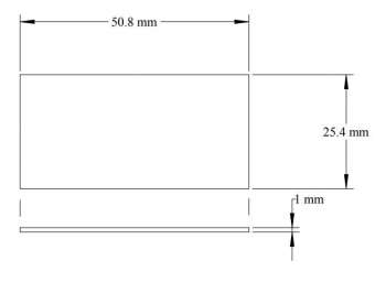 Electrically Fused Quartz Slide 2&quot; x 1&quot; x 1mm Thick, Each