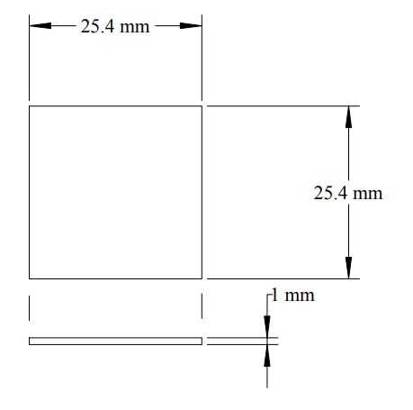 Electrically Fused Quartz Microscope Slide, 1&quot; x  1&quot;  x  1mm Thick, Each