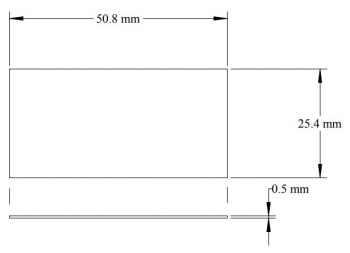 Electrically Fused Quartz Microscope Slide, 2&quot; x  1&quot;  x  0.5mm Thick, Each