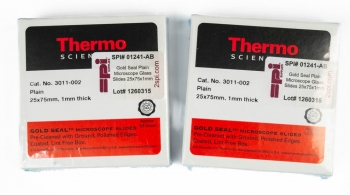 Gold Seal Plain Microscope Glass Slides 25x75x1mm thick pack of 144
