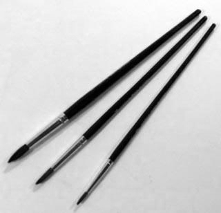 SPI Supplies Brand Red Sable Hair Brushes, Pack of 3 Brushes