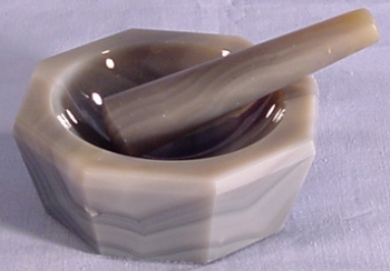 SPI Supplies Brand Agate Mortar and Pestle Set 80mm x 65mm x 18 mm