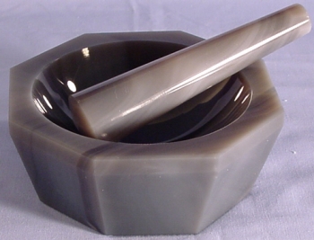 SPI Supplies Brand Agate Mortar and Pestle Set 120x100x30mm