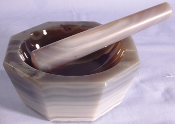 SPI Supplies&reg; Brand Agate Mortar and Pestle Set  140 mm x115 mm x 15 mm