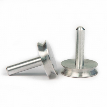 SPI Supplies Pin-Type SEM Mounts, 12.7x15 mm, Aluminum, Lathe Finish