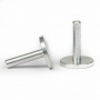 SPI Supplies Pin-Type SEM Mounts, 12.7x15 mm, Aluminum, Lathe Finish, Pack of 10