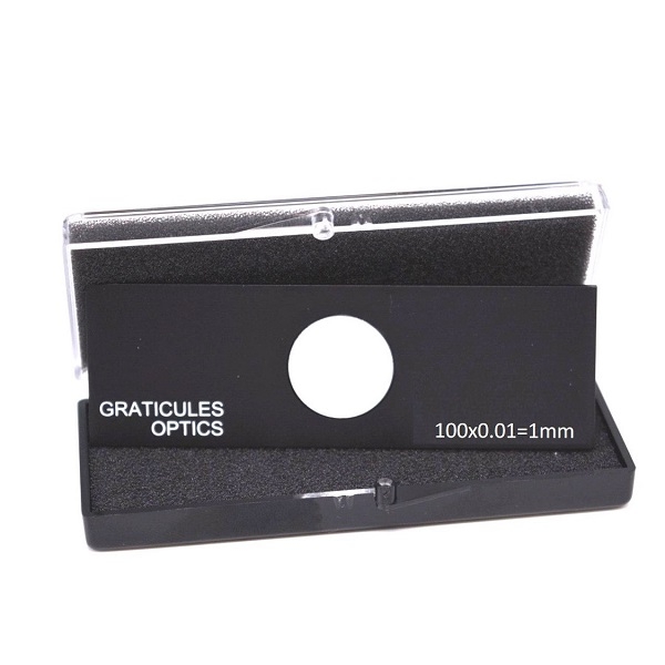 Stage Micrometer for Reflected Light, 100 Separate and Distinct Divisions 10&micro;m per Division
