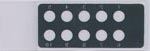 PTFE Printed Slides, 10 Wells Numbered 6mm Diameter, 3 in x 1 in (76x25 mm) Box of 100