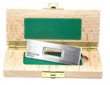 Stage Micrometer, Transmitted Light, 2000 Divisions, 10&micro;m/Division [PS5]