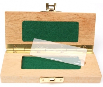 Stage Micrometer, Dual Scale, Positive Image, 50mm in 0.1mm &amp; 2 in 0.005&quot; Divisions [PS52P]