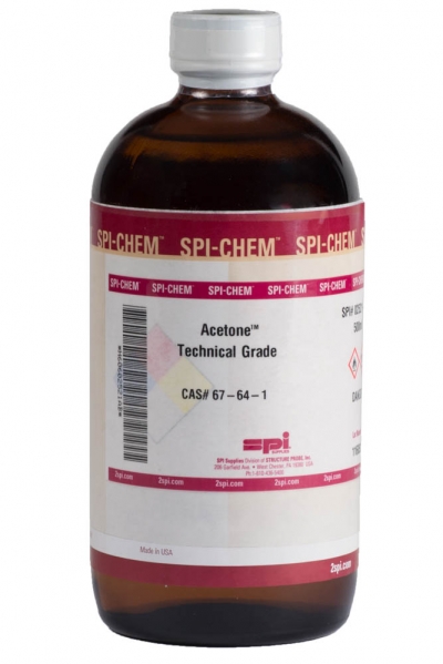 SPI-Chem Acetone, Technical Grade, 500 ml, CAS #67-64-1
