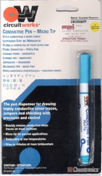 CircuitWorks&reg; MicroTip Conductive Silver Pen 8.5 g Line Width 1 mm