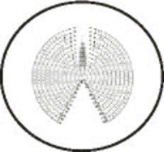 Graticules Optics, Reticle Model M6T50 Concentric Circles for MAG 6 Measuring Magnifier