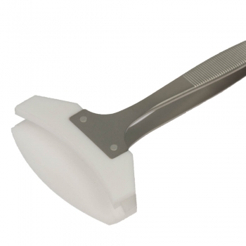 SPI-Swiss Wafer Style 8WT Tweezers, PTFE Tips, Antimagnetic Stainless Steel Handle, 125mm