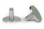 SPI Supplies Pin-Type SEM Mounts, 25.4x15 mm, Aluminum, Lathe Finish, Pack of 10