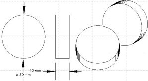 SPI Supplies Cylindrical SEM Mounts, 32x10 mm, Aluminum, Luster Finish