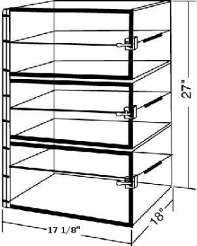 SPI-Dry Plexiglass Desiccating Cabinet w/RB Valve, 17 1/8x18&quot;x24&quot; (45.5x45x60 cm)