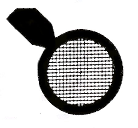 SPI Supplies Brand Handle Style TEM Grids, Gold, 200 Mesh 3.05 mm Dia Vial of 25