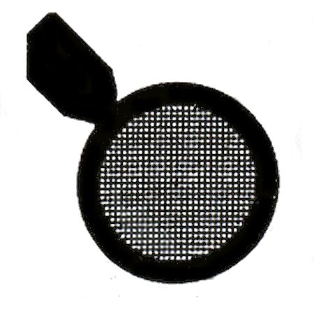 SPI Supplies Brand Handle Style TEM Grids, Gold, 300 Mesh 3.05 mm Dia Vial of 25