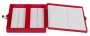 SPI Supplies Brand 100 Slide Box Plastic Foam Bottom Red