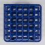 SPI Supplies Half Size Test Tube Rack, 16 mm Delrin® 36 Places 127x127x70 mm Blue, Each(AWSL)