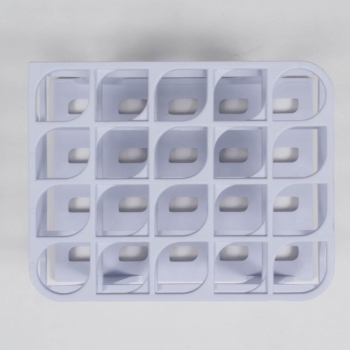 SPI Supplies Brand Half Size Test Tube Racks, 20 mm Delrin 20 Places 100x127x83 mm White