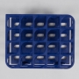 SPI Supplies Half Size Test Tube Rack, 20 mm Delrin® 20 Places 100x127x83 mm Blue, Each (AWSL)