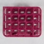 SPI Supplies Half Size Test Tube Rack, 20 mm Delrin® 20 Places 100x127x83 mm Magenta, Each (AWSL)