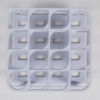 SPI Supplies Brand Half Size Test Tube Racks, 25 mm Delrin 16 Places 120x122x92 mm White