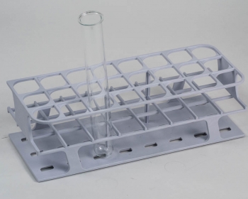 SPI Supplies Brand Full Size Test Tube Racks, 30 mm Delrin 24 Places 110x282x85 mm White