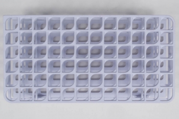 SPI Supplies Brand Full Size Test Tube Racks, 16 mm Delrin 72 Places 127x250x70 mm White